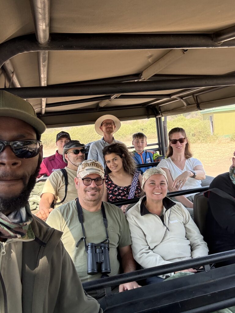 Our group on a game drive vehicle at the Chobe National Park.